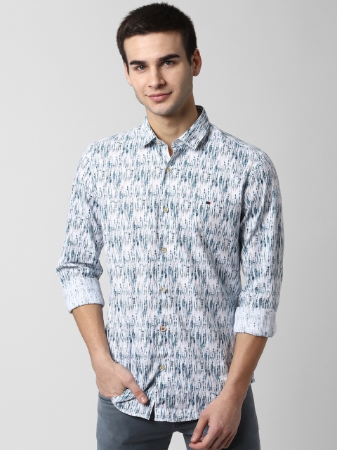 

Peter England Casuals Men White & Black Slim Fit Printed Casual Shirt