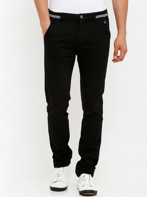 

Rex Straut Jeans Men Black Slim Fit Solid Regular Trousers