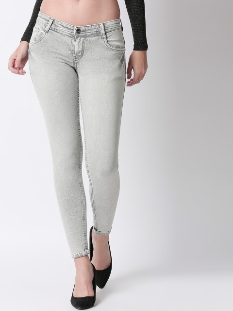 

High Star Women Grey Slim Fit Mid-Rise Clean Look Stretchable Jeans