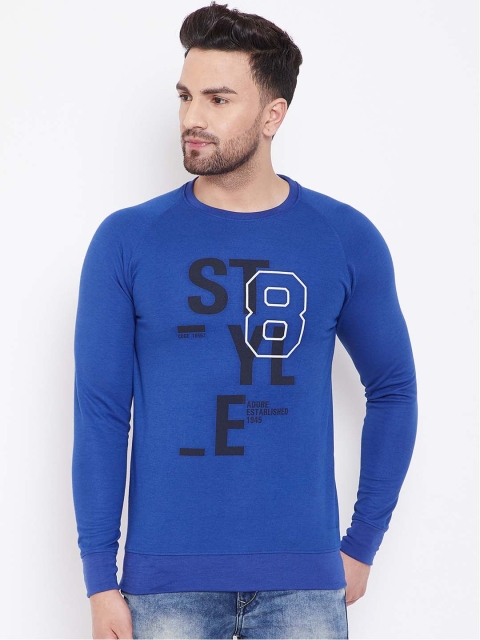 

Adobe Men Blue Printed Sweatshirt