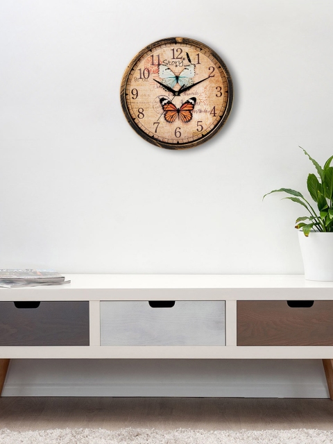 

Story@home Brown & Beige Round Printed 30 cm Analogue Wall Clock