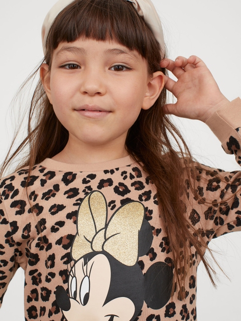 

H&M Girls Brown & Black Sweatshirt With a Motif