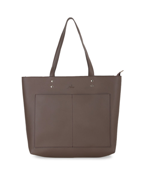 

yelloe Taupe Solid Shoulder Bag