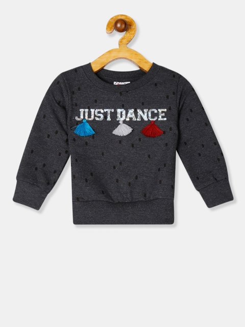 

Donuts Girls Charcoal Grey Printed Sweatshirt