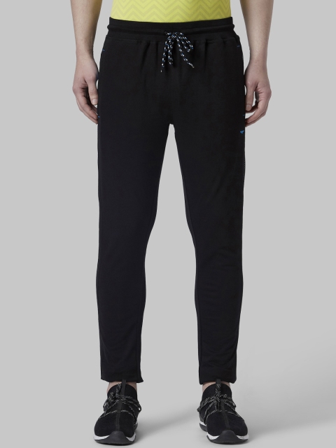

Park Avenue Men Black Solid Track Pants