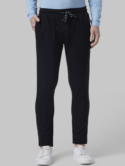 

Park Avenue Men Navy Blue Solid Mid-Rise Track Pants