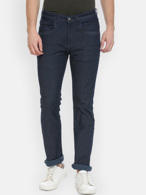 

V Dot Men Navy Blue Slim Fit Mid-Rise Clean Look Stretchable Jeans
