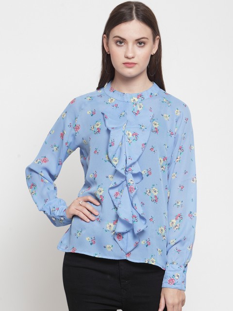 

armure Women Blue Printed Top