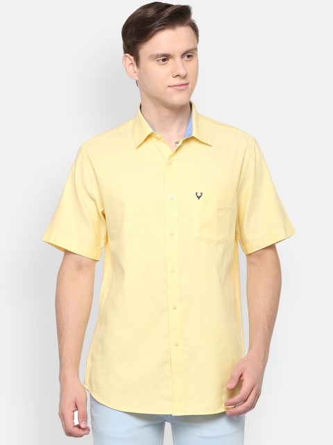 

Allen Solly Men Yellow Slim Fit Solid Casual Shirt