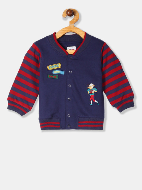 

Donuts Infant Boys Navy Blue & Red Striped Sweatshirt