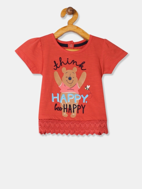

Colt Girls Red Winnie The Pooh Printed Pure Cotton Top