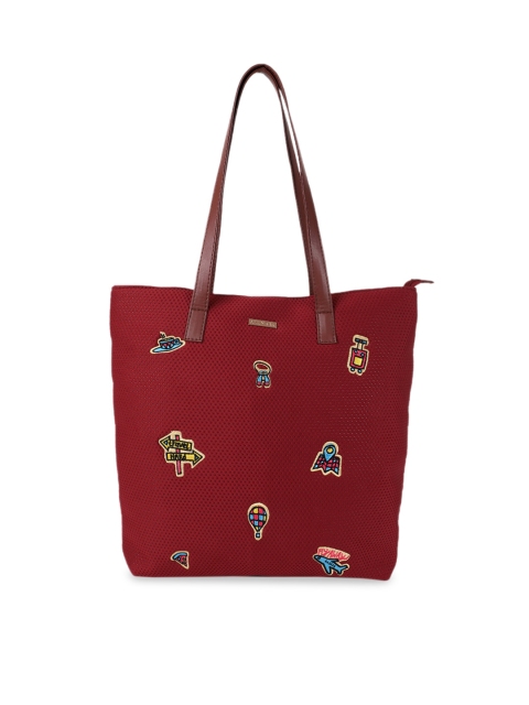 

Chumbak Maroon Self Design Shoulder Bag