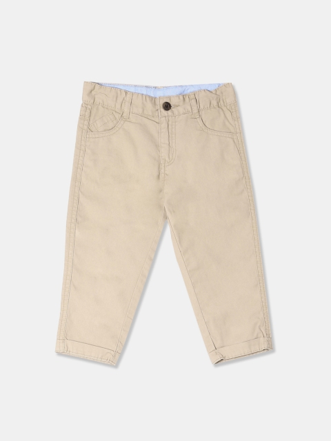 

Donuts Infant Beige Regular Fit Solid Regular Trousers