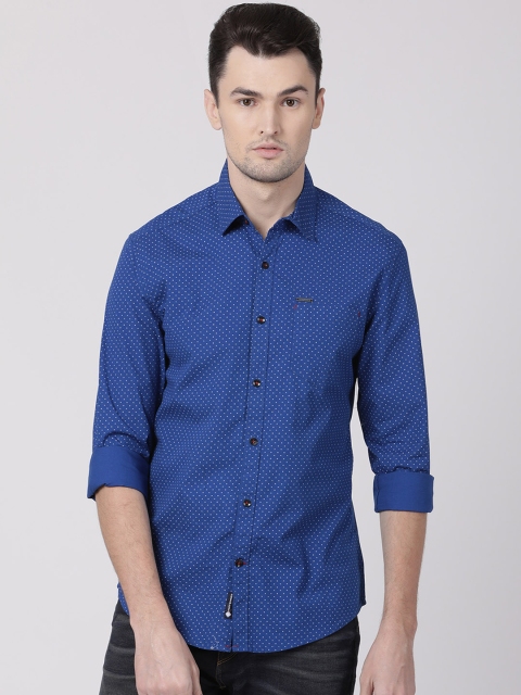 

Toss Winner Men Blue Slim Fit Printed Casual Shirt