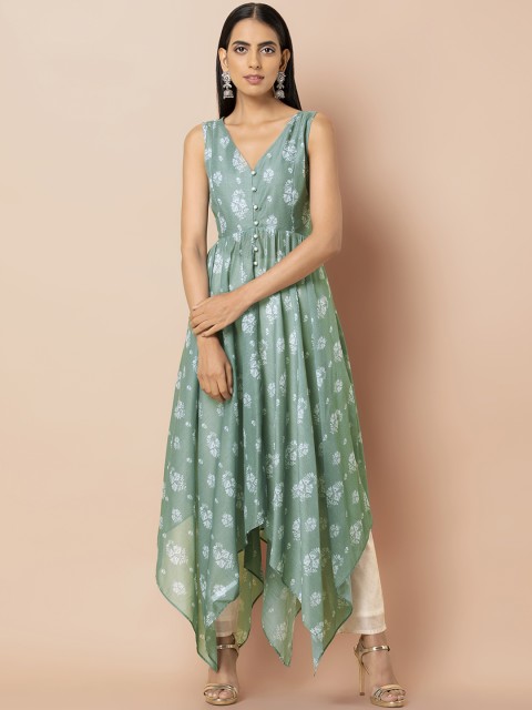 

INDYA Women Printed Tunic, Green
