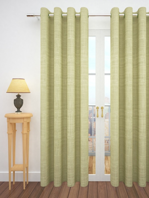 

Story@home Lime Green Jacquard Single Door Curtain