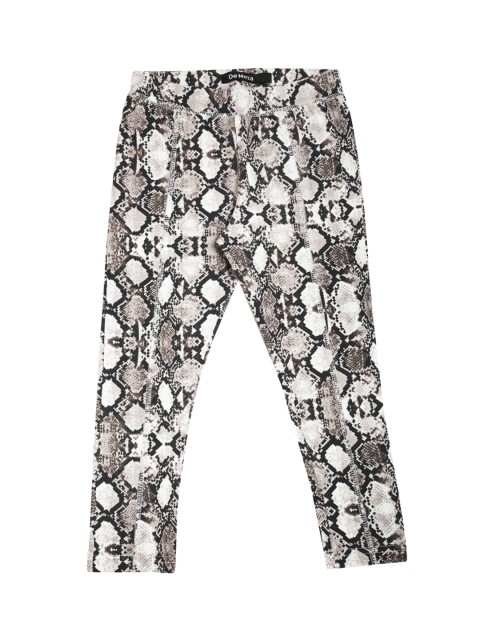 

De Moza Girls Black & White Printed Ankle-Length Leggings
