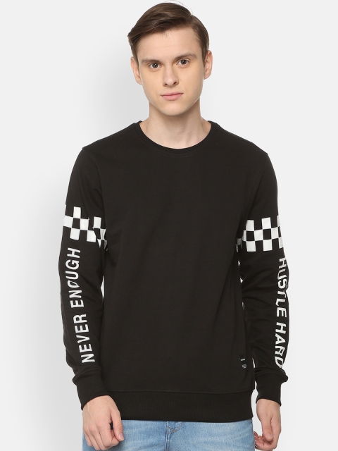 

People Men Black & white Printed Sweatshirt