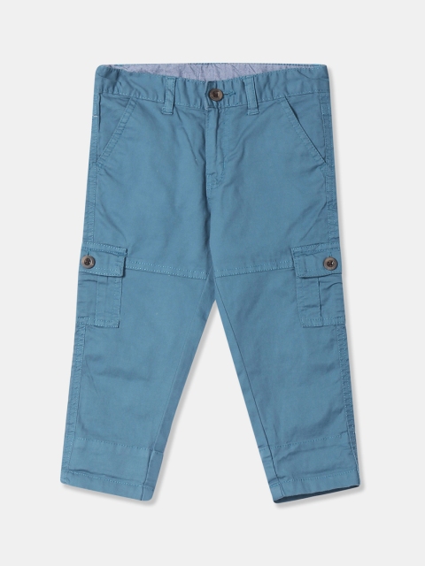 

Donuts Infant Blue Regular Fit Solid Cargos