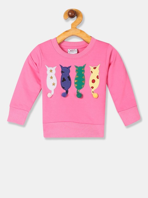 

Donuts Girls Pink Embroidered Sweatshirt