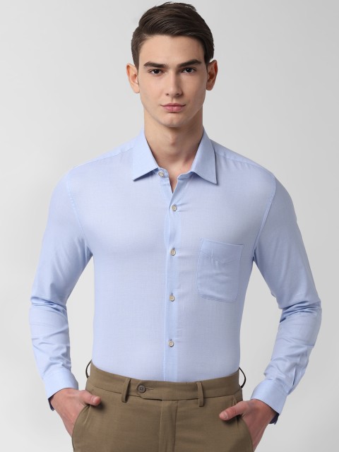 

Peter England Elite Men Blue Slim Fit Solid Formal Shirt