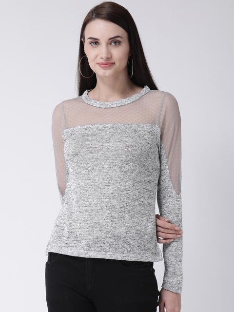 

Latin Quarters Women Grey Self Design Top