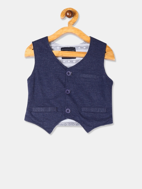 

Cherokee Boys Blue Solid Waistcoat