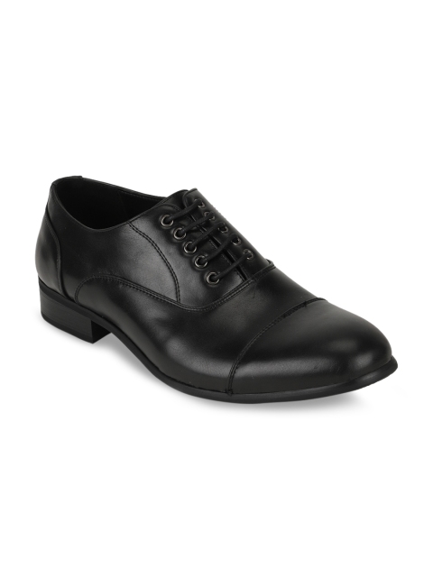 

Peter England Men Black Solid Formal Oxfords