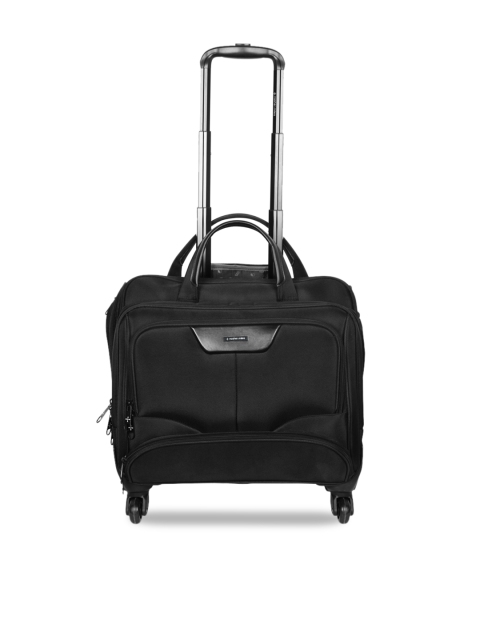 

Nasher Miles Unisex Black Solid Cabin Trolley Bag