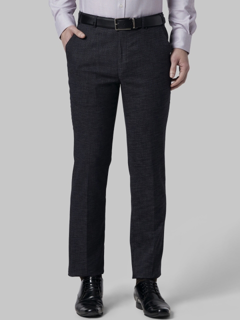 

Park Avenue Men Navy Blue Slim Fit Solid Formal Trousers