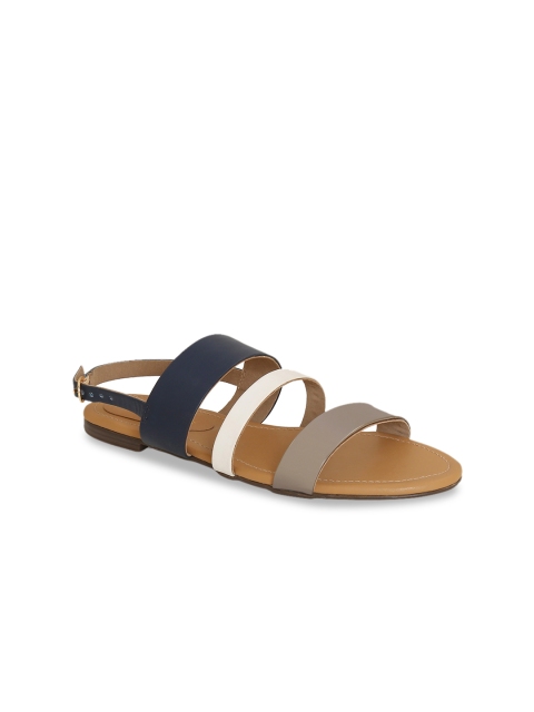 

Siendo Desi Women Blue & White Colourblocked Open Toe Flats