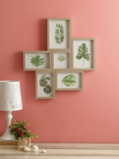 

House Of Accessories Beige & White Textured Wall Photo Frame