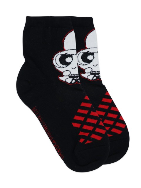 

Cartoon Network Women Black & Red Powerpuff Girls Printed Above-Ankle Socks