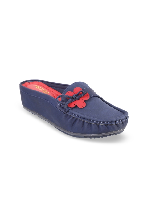 

Metro Women Blue Solid Loafer Style Pumps