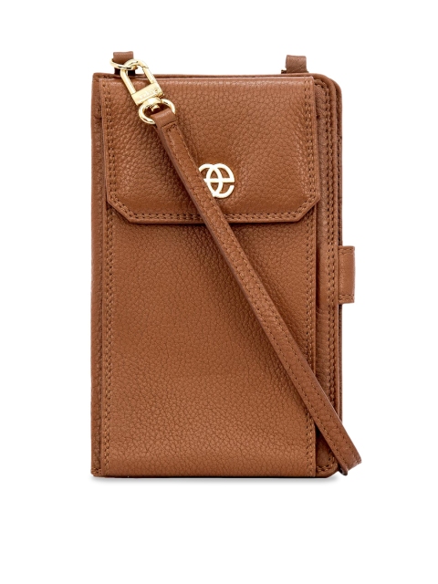 

Eske Women Tan Brown Solid Two Fold Leather Wallet