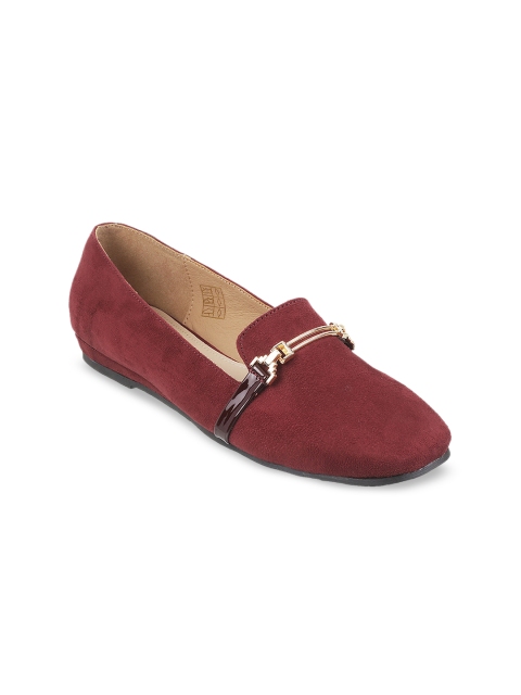 

Metro Women Maroon Horsebit Loafers