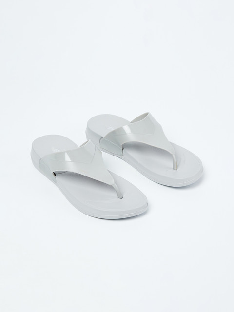 

Ginger by Lifestyle Women Grey Solid Thong Flip-Flops