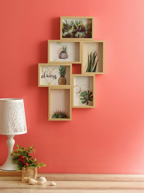 

House Of Accessories Beige & White Textured Wall Photo Frame