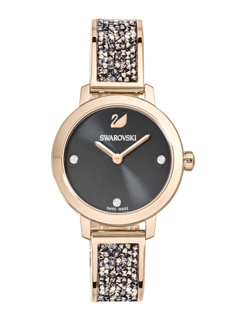 

SWAROVSKI Women Champagne-Gold Toned Cosmic Rock Metal bracelet Watch 5466205, Grey