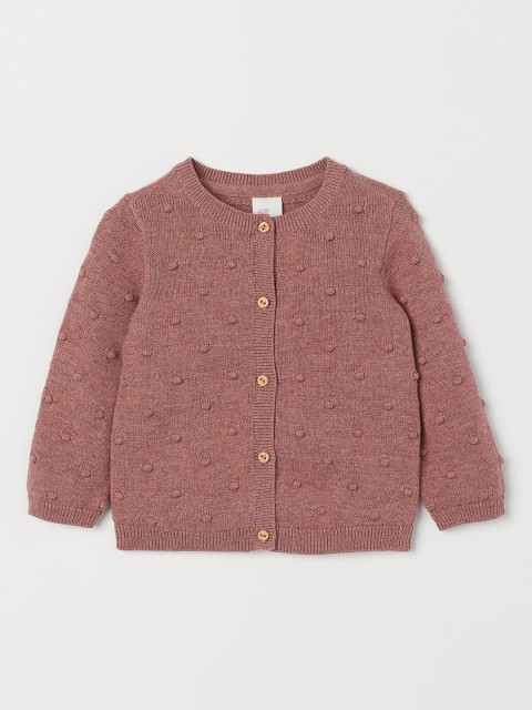 

H&M Kids Red Textured-knit cardigan