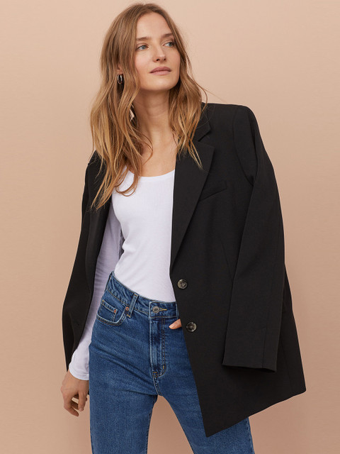 

H&M Women White Ribbed Jersey Top