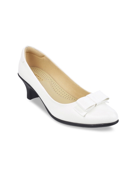 

Metro Women White Solid Block Heels