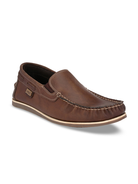 

Hitz Men Brown Leather Loafers