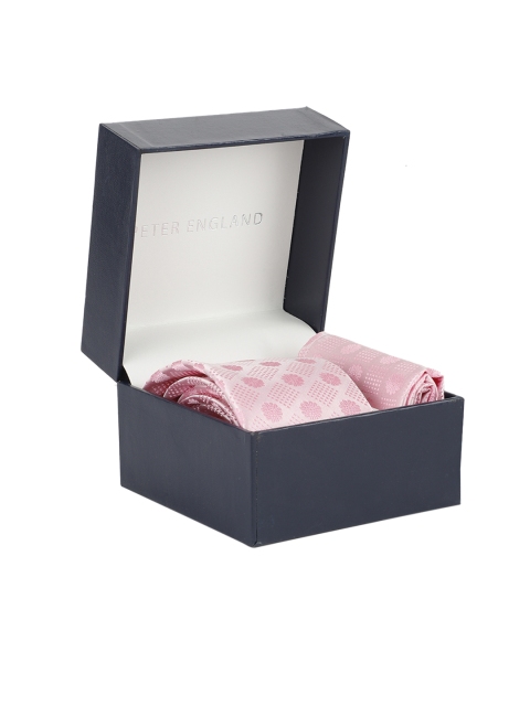 

Peter England Men Pink Patterned Accessory Gift Set