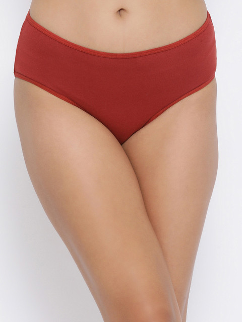 

Clovia Women Rust Orange Back Printed Mid Rise Hipster Briefs PN3255Z09S