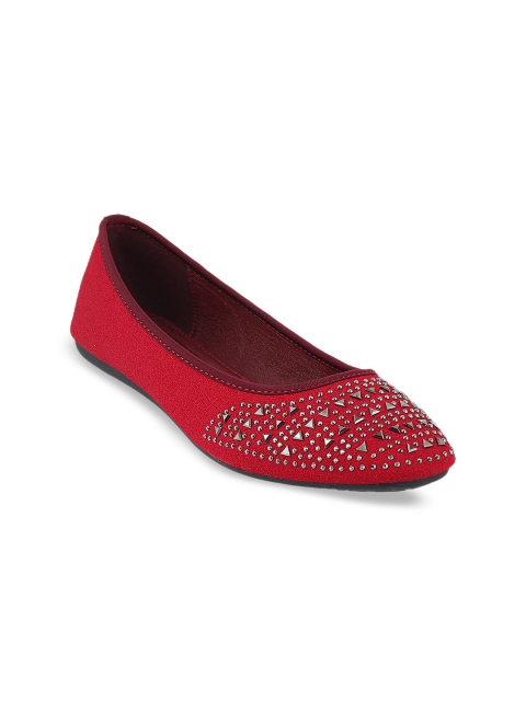 

Metro Women Red Embellished Ballerinas
