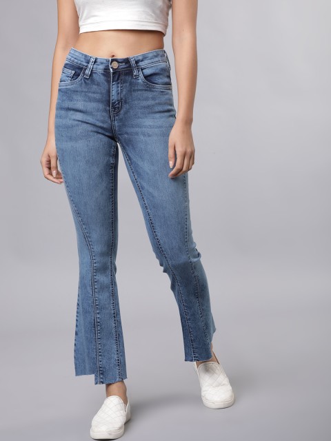 

Tokyo Talkies Women Blue Bootcut High-Rise Clean Look Stretchable Jeans
