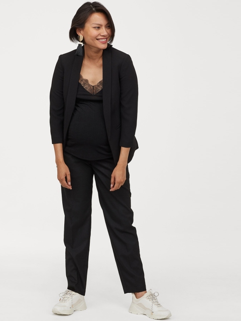 

H&M Women Black MAMA Cigarette Sustainable Trousers
