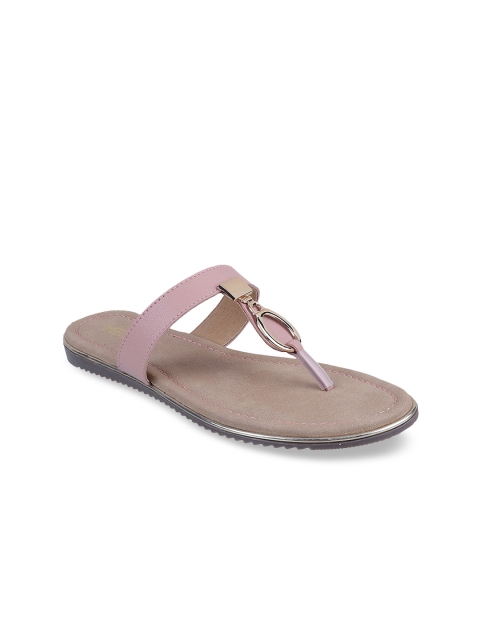 

Metro Women Pink Solid T-Strap Flats