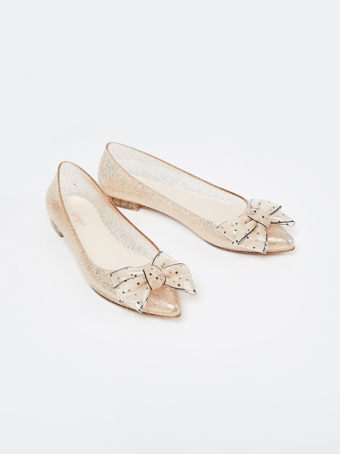 

Ginger by Lifestyle Women Gold-Toned Solid Ballerinas
